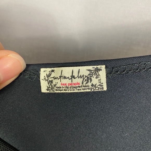 Free People Intimately Asymmetrical Bodysuit Long Sleeve in Black Sz XS - Picture 11 of 16